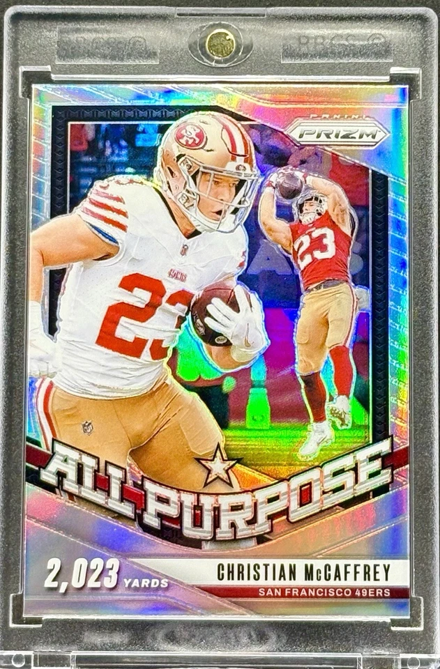 Christian McCaffrey RARE DUAL REFRACTOR INVESTMENT CARD PANINI SSP 49ERS MINT - Image 1 of 2