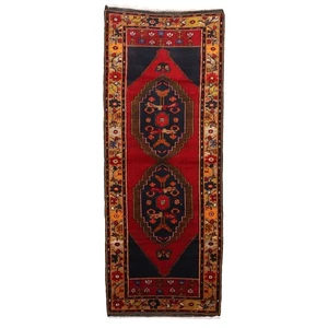 Antique Ismirne Carpet Wool Heavy Knot Turkey 108 x 42 In - Picture 1 of 11
