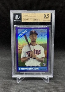 2015 Topps Heritage Chrome Byron Buxton RC Purple Refractor BGS 9.5 GEM Rookieš„ - Picture 1 of 2