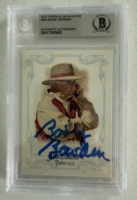 Bobby Bowden Auto Signed Florida State 2013 Topps Allen & Ginter Beckett BAS - Image 1 of 2
