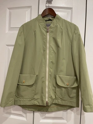 CINZIA ROCCA ICONS зеленый молнии спереди водонепроницаемая куртка размер 8 - Изображение 1 из 4