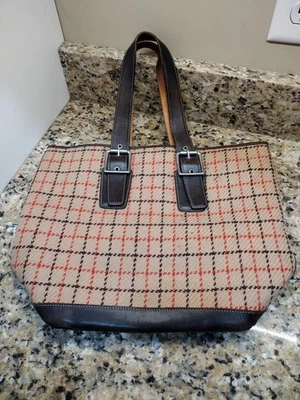 Bolso de Mano Coach f2p 9612 Raro Lana Campus X Cuero Bonito Envío Gratis Foto 1 de 4