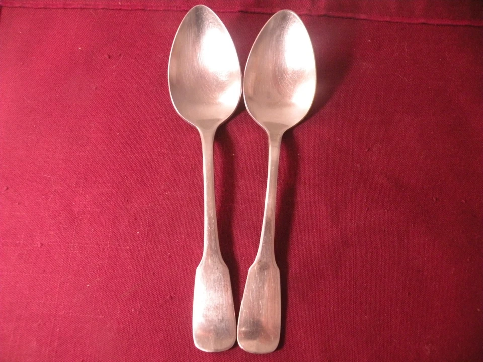 Set Of 2 Place Oval Soup Spoons Towle Lauffer Chevalier 18/8 Satin Japan 7 1/4" - Image 1 of 4