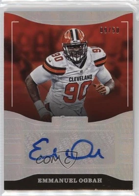 2016 Donruss Signature Series Holo Silver /50 Emmanuel Ogbah #220 Rookie Auto RC - Image 1 of 2