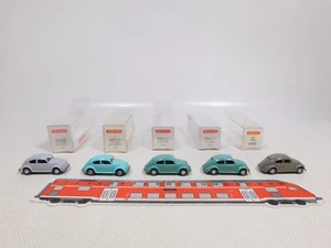5x wiking H0 1:87 VW Maggiolino Brezelkäfer 830 01 12 + 12 830 ecc Top + Box # - Foto 1 di 5