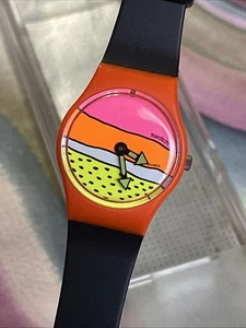 New Vintage Schmidt Muller Keith Haring Rare Breakdance Swatch Watch 1985 25mm - Picture 1 of 14
