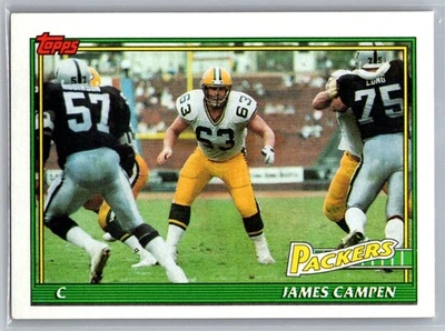 James Campen 1991 Topps Green Bay Packers #454 - Image 1 of 2