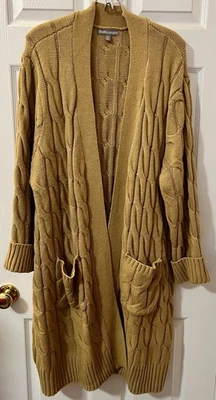 Suéter Jessica London Para Mujer Camel Frente Abierto Cárdigan Cable Largo 26/28 Foto 1 de 3