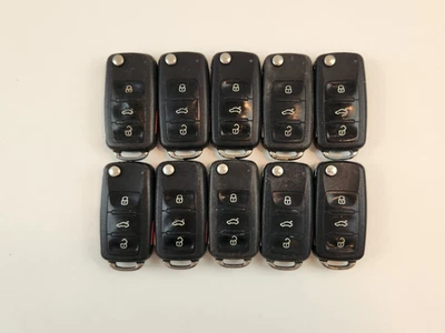 LOTE ORIGINAL DE 10 VOLKSWAGEN 10-17 VW OEM LLAVE ABATIBLE MENOS MANDO A DISTANCIA PALANCA Foto 1 de 4
