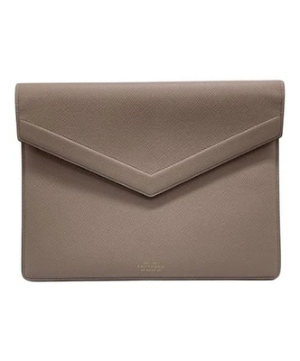 SMYTHSON                    Leather flap case Pink Beige - Image 1 of 4