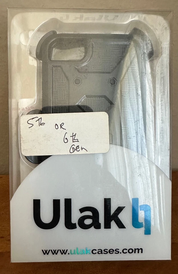 ULAK SM-290748 гибридный прочный защитный чехол для 5 6-го поколения iPhone черный новый - Изображение 1 из 4