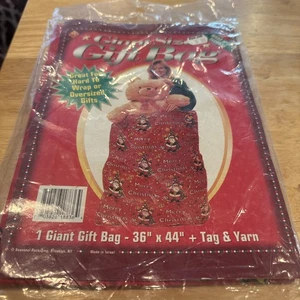 Vintage Christmas Giant Size Gift Bag With Tag 36”x 44” *New Old Stock, Sealed. - Picture 1 of 4