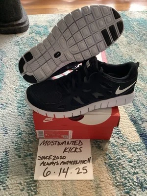 DS 2021 Nike Free Run 2 Low Negro Blanco Gris Oscuro GS Talla 7Y Foto 1 de 4