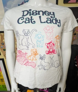 T-shirt donna Disney gatto donna grande Cheshire Figaro Duchessa Oliver Si Am bella - Foto 1 di 4