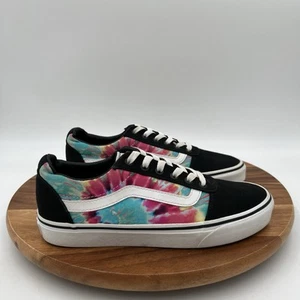 Size 9 Vans Womens Old Skool Ward Black/multicolor Tie-Dye Skate Sneakers Shoes - Picture 1 of 12