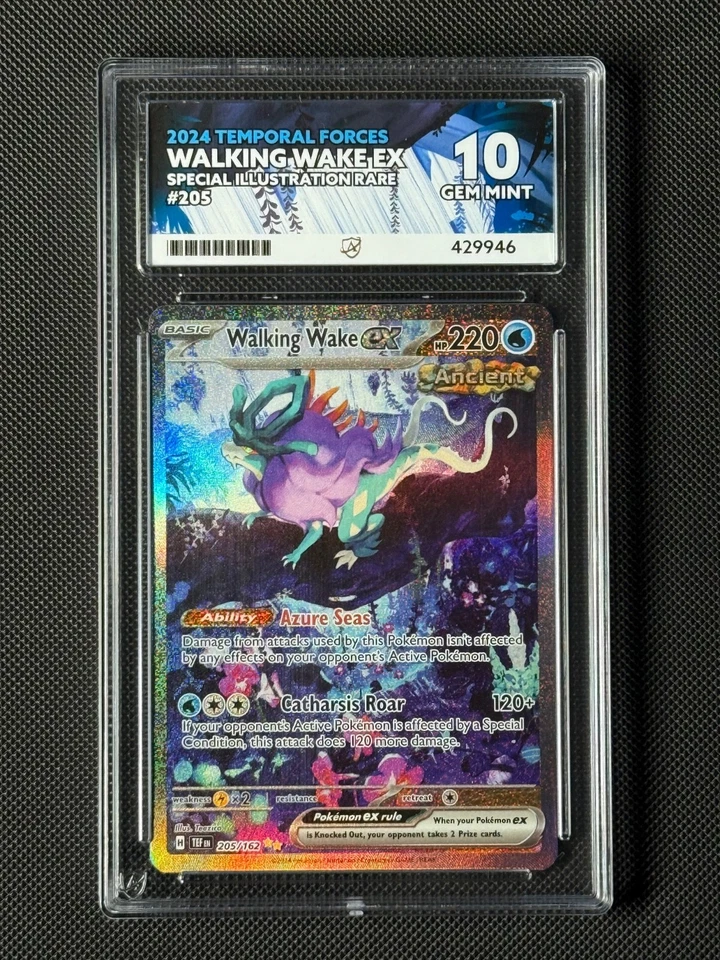 ACE 10 Walking Wake ex 205/162 SIR Pokémon Card Sv05: Temporal Forces GEM MINT - Image 1 of 4