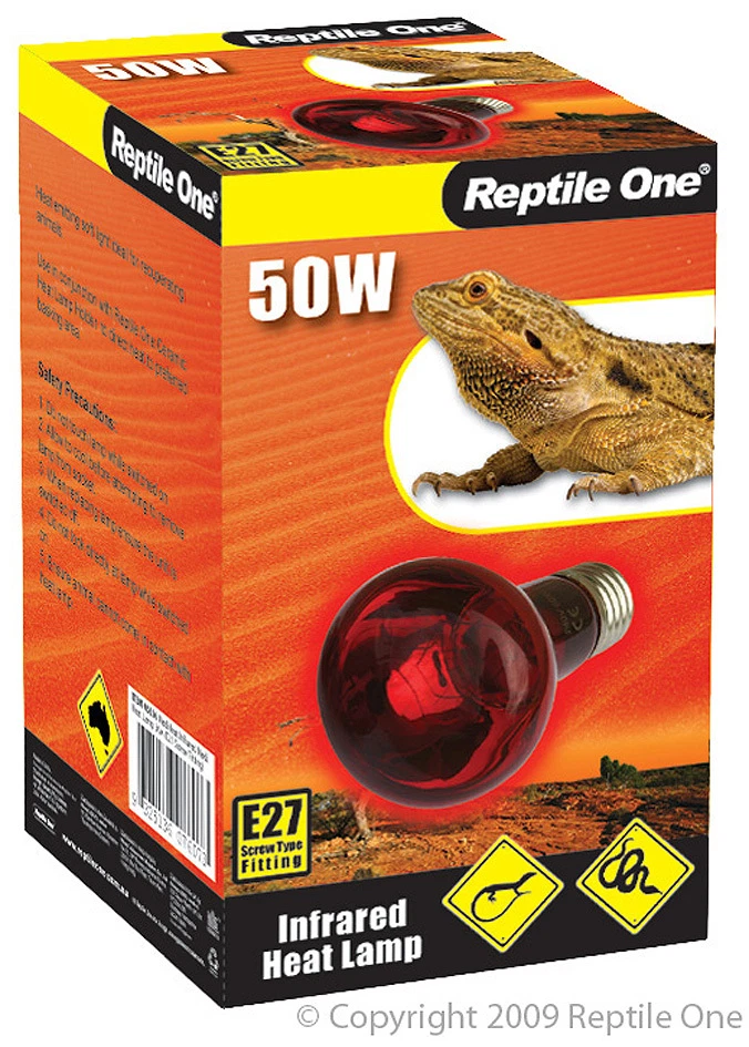 Reptile One Infrared Heat Lamp 50w Screw Fitting 46556