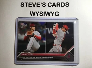 2023 Topps Now SHOHEI OHTANI #445 1st Since 1900 to Lead MLB in HR/BA - Picture 1 of 2