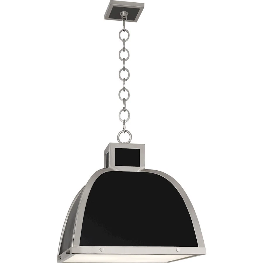 Robert Abbey Ranger 3 Light Pendant, Matte Black/Polished Nickel - 1446 - Image 1 of 1