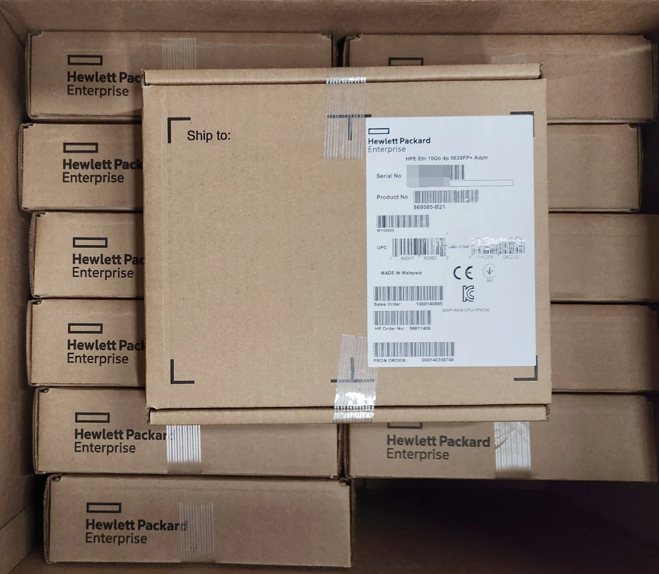 Adaptador HPE Ethernet 563+ / Intel X710-DA4 4 puertos 10 GbE SFP+ FH 869585-B21 Foto 1 de 1