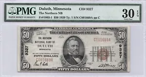 Northern NB of DULUTH, MN $50.00 1929 PMG 30 Charter 9327 - Picture 1 of 2