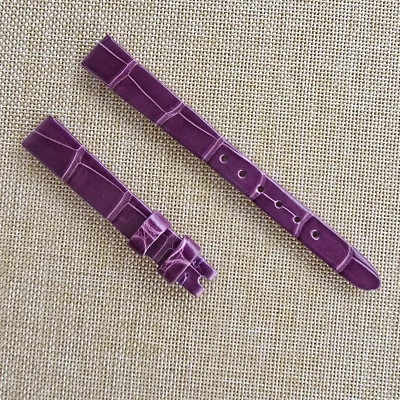 Van Cleef & Arpels Charms Mini 10.5/8 Violeta Cuero Caimán Correa de Reloj Brillante Foto 1 de 3