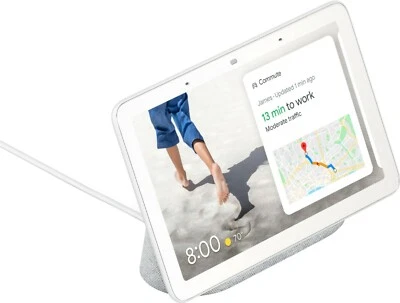 Google Nest Hub with Built-In Google Assistant, Chalk (GA00516-US) NEW - Image 1 of 2