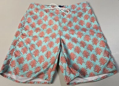 Pantalones cortos de natación St John’s Bay para hombre talla M con estampado de arrecife de coral con cordón Foto 1 de 4