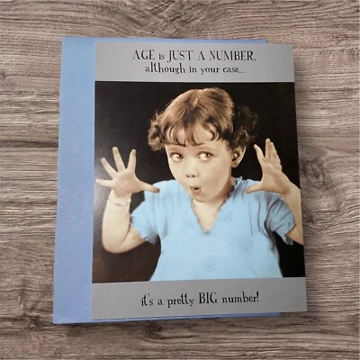 Birthday Card Age Is Just A Number Humor Funny Best Friend Woman Her Sister Oth - Image 1 of 3