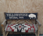 YELLOWSTONE NATIONAL PARK Distressed Wood Sign/Buffalo/Bison/Rustic/Cabin/Lodge