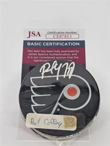 PAUL COFFEY Signed Philadelphia Flyers Puck - JSA COA CE87813 - Picture 1 of 4