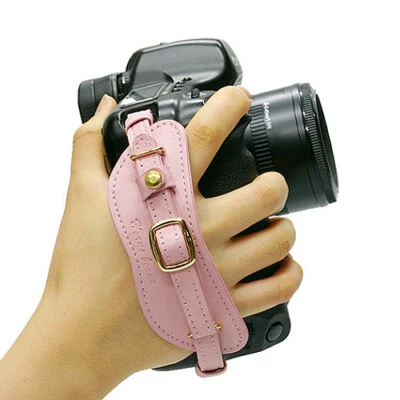 Correa de agarre de muñeca de cuero universal para cámara HORUSBENNU D-SLR (BK/BR/WH/PK/RE) Foto 1 de 4