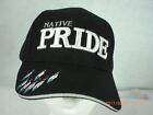 Ball Cap, Indian Design, Native Pride w Dream Catcher with Feather Drops, Black