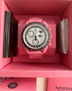 OMEGA X SWATCH Mission To The Pink Moonphase NEW/FULL SET✅ - Zdjęcie 1 z 2