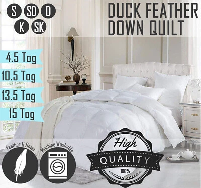 ISTYLE MODE LUXURY HOTEL QUALITY DUCK FEATHER & DOWN DUVET QUILT ALL TOGS