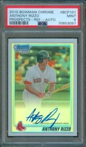 2010 Bowman Chrome ANTHONY RIZZO Rookie AUTO Refractor #176/500 #bcp101 PSA 9 - Picture 1 of 2