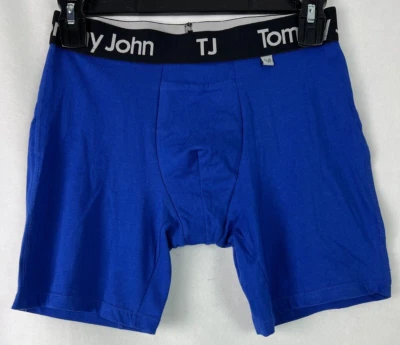 Calzoncillo boxer TJ Tommy John para hombre talla pequeña hamaca bolsa algodón elástico azul E29 Foto 1 de 4