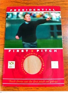2002 Topps American Pie Presidential First Pitch Relics George Bush PFRP-GHWB - Picture 1 of 2
