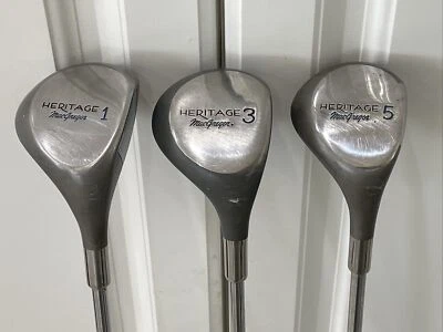 Juego de palos de madera para diestros MacGregor Heritage Fairway 1,3,5 para mujer con eje de acero Foto 1 de 4