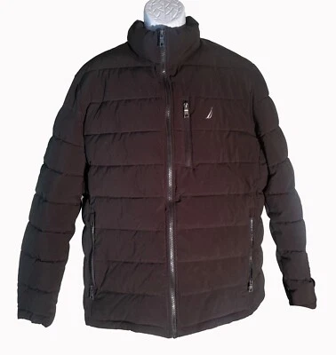 Chaqueta acolchada acolchada acolchada NAUTICA para hombre resistente al agua/viento negra elástica cremallera XL Foto 1 de 4