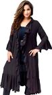 Hippie Womens Jacket Duster - Cascade Ruffled - LotusTraders All Sizes Q2050