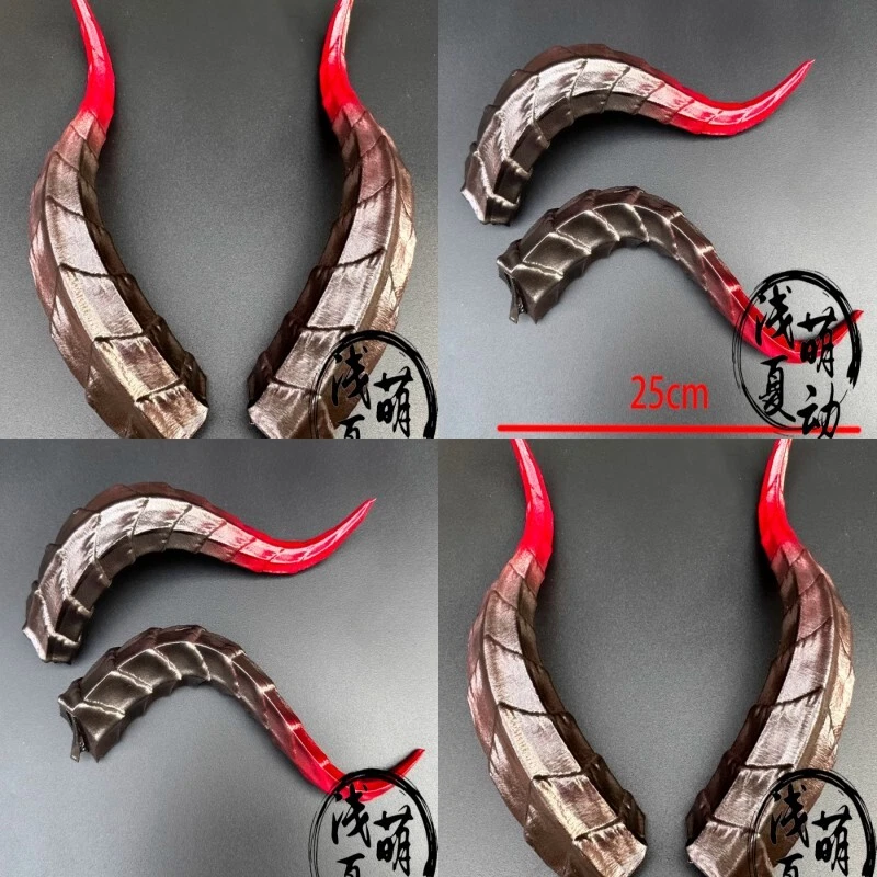 Игровой реквизит для косплея Azur Lane KMS Ägir черный с красной головой угловой головной убор аксессуар  - Изображение 1 из 4