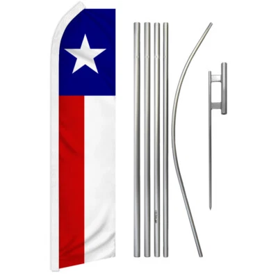 Texas Swooper Flutter Feather Advertising Flag Kit Large Texas Flag State of TX - Image 1 of 4