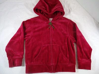 Chaqueta con Capucha Gymboree De Colección Rojo Profundo Terciopelo Cereza Bling Talla 5 Rara Difícil de Encontrar G6 Foto 1 de 4