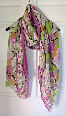 Vera Bradley Portobello дороги продолговатый шарф саронг надежном 29 x 79 яркий цветочный - Изображение 1 из 4