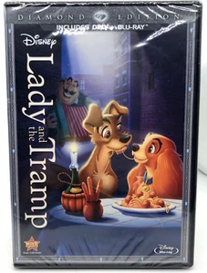 Lady and the Tramp (Blu-ray/DVD, 2012, 2-Disc Set, Diamond Edition) Sealed New - Picture 1 of 2