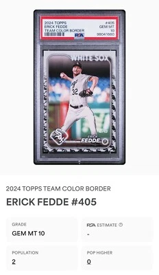 Erick Fedde 2024 Topps Series 2 Team Color PSA 10 POP 2!!! - Image 1 of 4