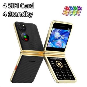 4 SIM Card 4 Standby P21 Flimsy Flip Mobile Phone  2G GSM HD Camera Magic Voice