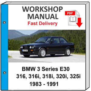 BMW 3 SERIES E30 1983 1984 1985 1986 1987 1988 SERVICE REPAIR WORKSHOP MANUAL CD - Picture 1 of 1