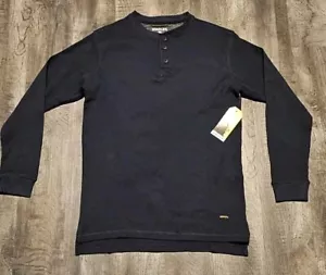 Stanley Workwear HEAVY DUTY Long Sleeve Thermal Work Shirt Navy Blue Mens XL - Picture 1 of 5